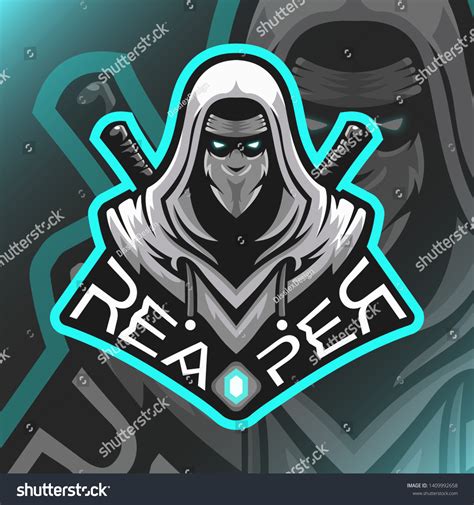 Reaper Logo Mascot Vector Illustration Logo Stock Vector (Royalty Free ...