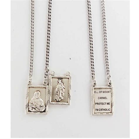 Sterling Silver 2 Piece Scapular Medal