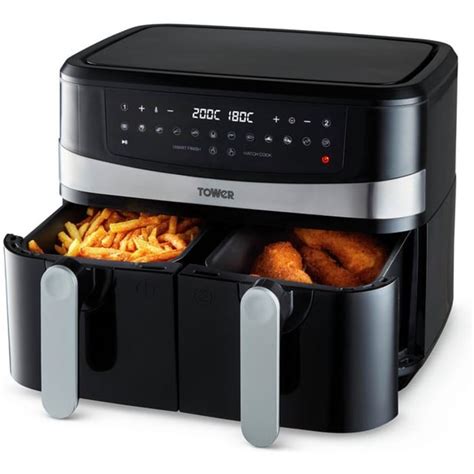 Tower T17088 9L Dual Basket Vortx Air Fryer - Black, £138 at Argos