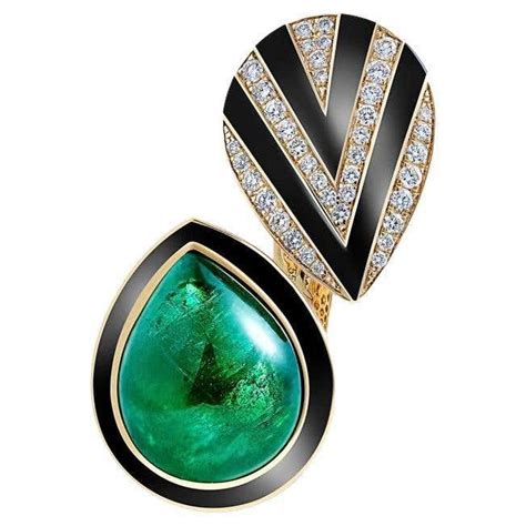 Art Deco Inspired Emerald Ring For Sale at 1stDibs