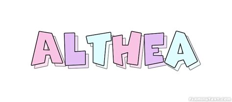 Althea Logo | Free Name Design Tool from Flaming Text