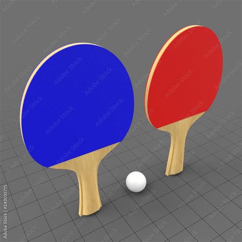 Ping pong paddles set Stock 3D asset | Adobe Stock