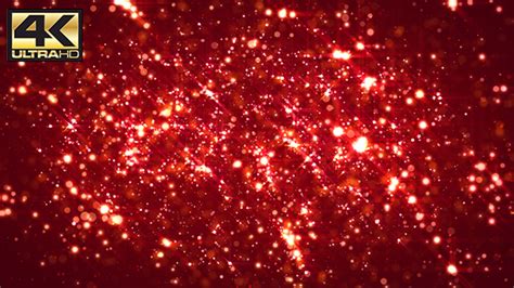 Abstract Deep Red Particles Glitter Background 4K, Motion Graphics