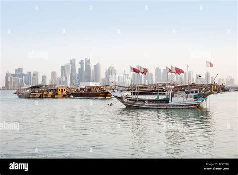 Corniche and Skyline, Doha, Qatar Stock Photo - Alamy