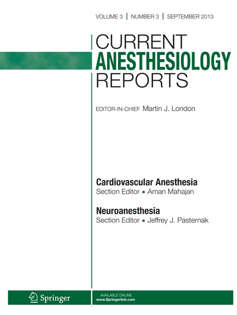 The Path to Safety in Dental Anesthesia | Current Anesthesiology Reports