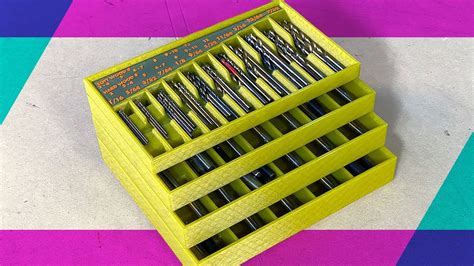 Making drill bit sorting trays with 3d printing - YouTube