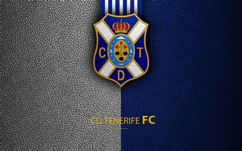 Download wallpapers CD Tenerife FC, 4K, Spanish Football Club, leather texture, Tenerife logo ...