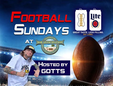 Miller Lite Football Sunday’s at Bar-A hosted by Gotts 10/11