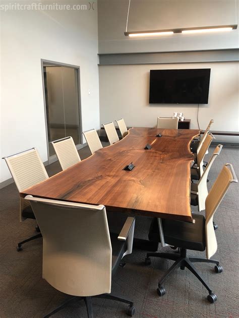 14 ft walnut live edge conference table – Artofit