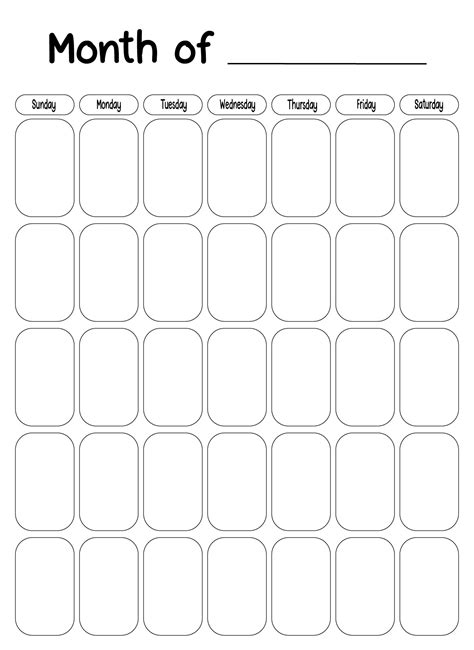 Monthly Calendar - 10 Free PDF Printables | Printablee