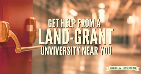 Get Help From a State Land-Grant University Near You | Rockin W Homestead