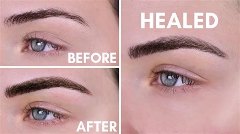 Microblading Aftercare After Touch Up / Microblading Experience Before After 10 Day Healing ...