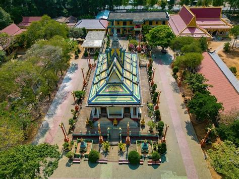 Premium Photo | Travel and landscape concept top view of ancient khmer pagoda architecture the ...