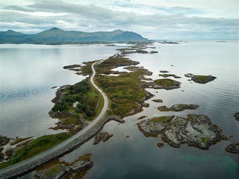 Aerial View of the Atlantic Ocean Road · Free Stock Photo