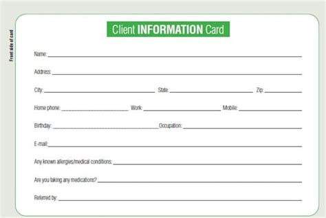 Printable Basic Customer Information Form Template Word - Printable Forms Free Online