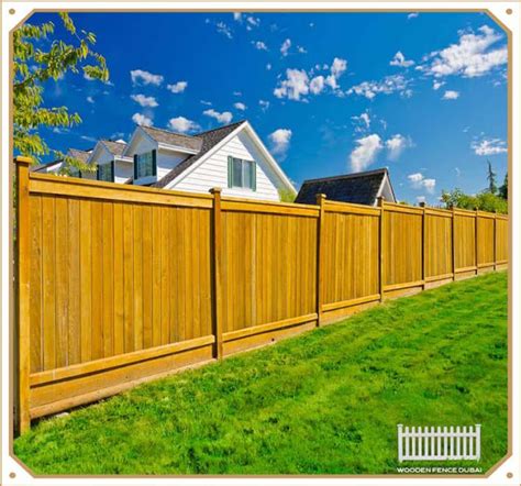 Red Meranti Wood Privacy Fence Dubai UAE