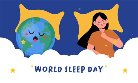 World sleep day. Cute planet Earth sleeping under a blanket on an ...