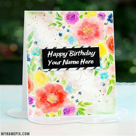 Beautiful Happy Birthday Card Name