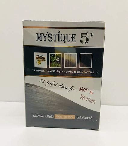 Amazon.com : Mystique 5 Magic Hair Color Shampoo (Medium Light Brown ...