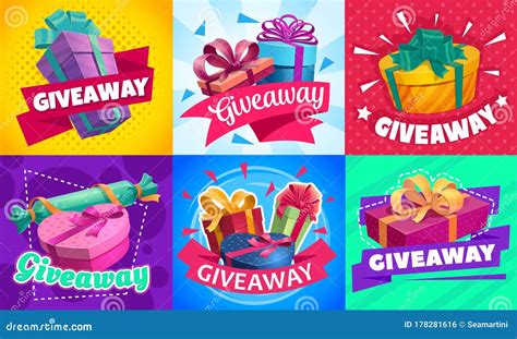 Free Prizes, Giveaway Gifts, Contest Competition Stock Vector ...