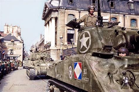 Free French Sherman M4A4 "Nantes" of the 3e Esqadron of the 2e RC (Currassiers Regiment) of the ...