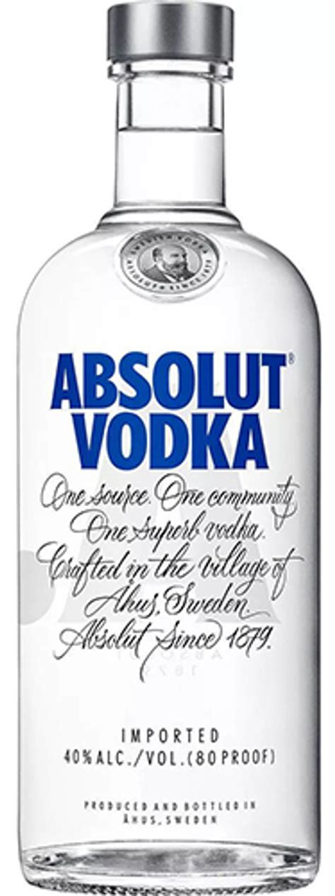 ABSOLUT VODKA 80 PROOF 750ML