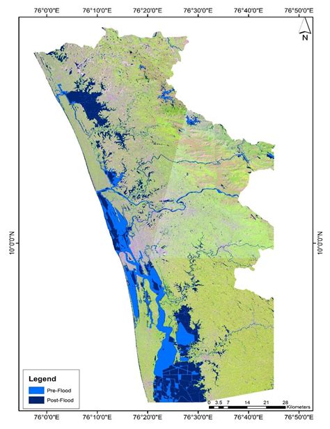 2: Central Kerala before and after flood | Download Scientific Diagram