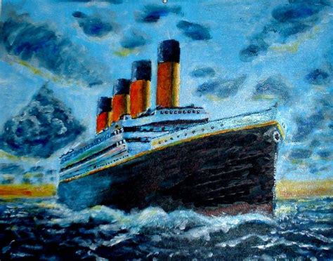 Titanic Daytime by ~TitanicFanatic Rms Titanic, Titanic Ship, Ship Paintings, Watercolor ...