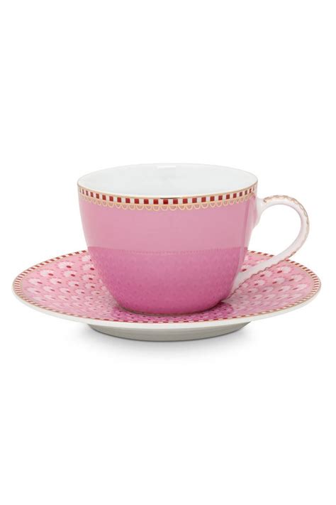 Floral Espresso Cup & Saucer Bloomingtails Pink | Pip Studio the Official website