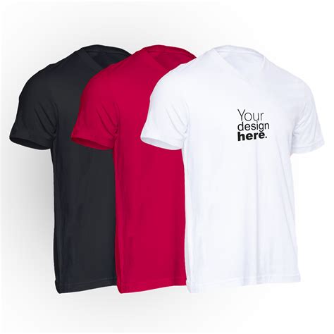 Custom Short Sleeve V-neck T-shirt Printing - Merchlist