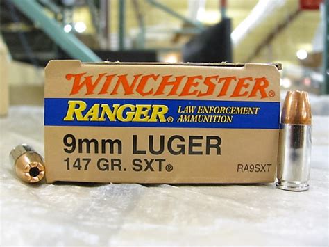 50 round box - 9mm Winchester Ranger SXT 147 grain Hollow Point Ammo Z RA9SXT - Read Description ...