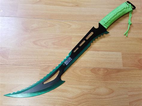 Biohazard 24" Apocalypse Green Zombie Machete Sword - 51gn – Atlantic ...