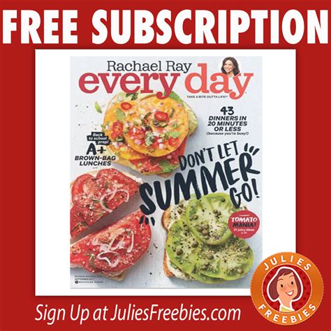 Free Subscription to Rachael Ray Magazine - Julie's Freebies