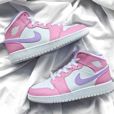 Nike AJ1 Light Pink & Purple Air Jordan 1 Customs | Etsy