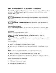 Lung Volumes Measured by Spirometry.docx - Lung Volumes Measured by Spirometry in textbook The ...