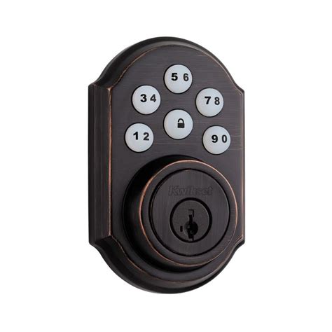 Shop Kwikset SmartCode SmartKey Venetian Bronze Single-Cylinder Motorized Electronic Entry Door ...