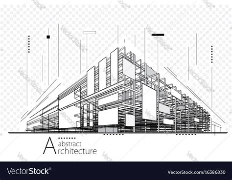 Abstract architecture background Royalty Free Vector Image