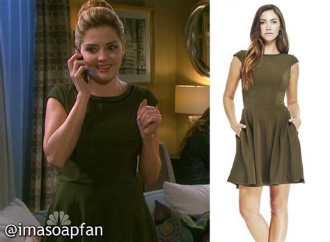 imasoapfan: The General Hospital Wardrobe and Fashion Blog: Theresa Donovan's Olive Green Dress ...