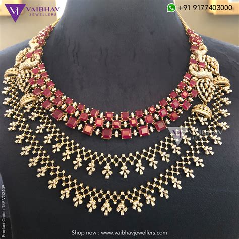 Diamond necklace collection by Vaibhav jewellers - Indian Jewellery Designs