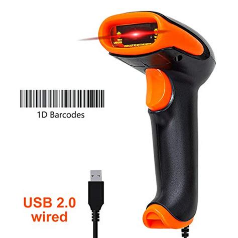 Wireless UPC Barcode Scanner Reader, 433Mhz Handheld Laser USB ...