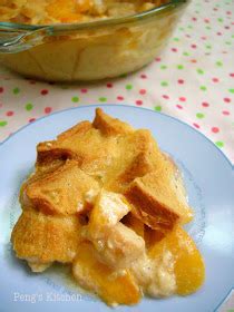 Peng's Kitchen: Peach Bread Pudding