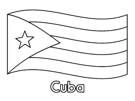 The National Flag of Cuba coloring page - Download, Print or Color ...