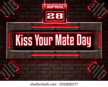 Happy Kiss Your Mate Day April Stock Illustration 1932830177 | Shutterstock