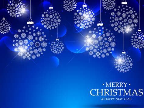 Blue Merry Christmas Backgrounds | Blue, Christmas, Holiday Templates | Free PPT Grounds