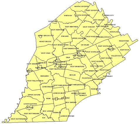 Map of Chester County | Chester County Association of Township Officials