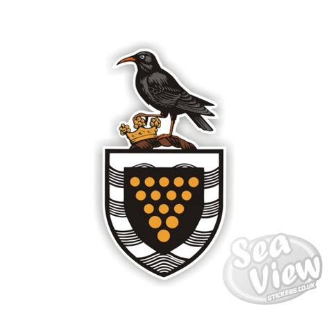 Chough on Cornish Crest Sticker