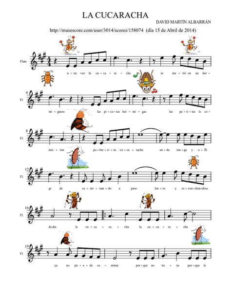 la cucaracha Sheet music | Download free in PDF or MIDI | Musescore.com