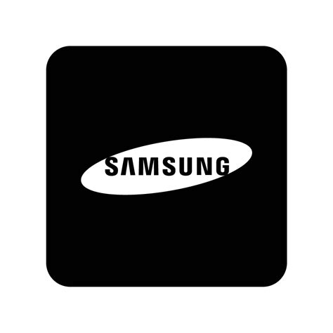 Free High-Quality Black Background Square Samsung Logo for Creative Design