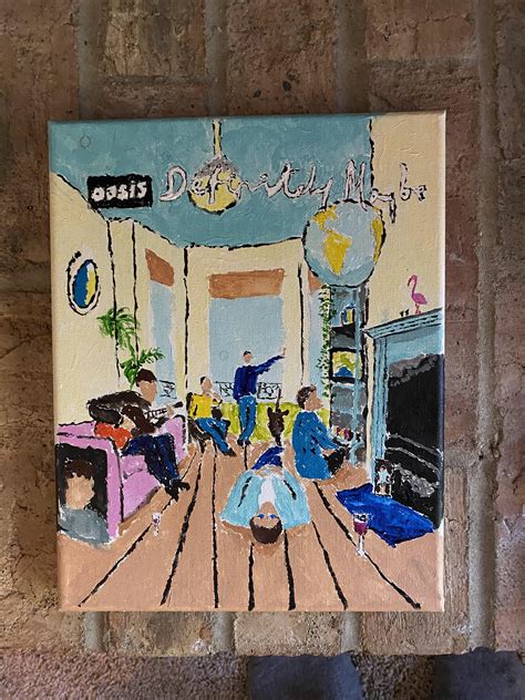 Painted the Definitely Maybe album cover : oasis