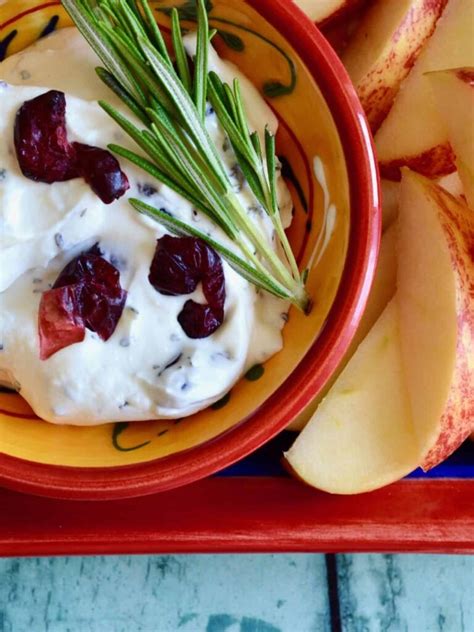 Cranberry & Rosemary Cheese Dip (Gluten Free, Dairy Free)